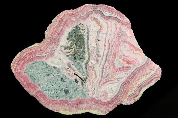 Rhodochrosite Stalactite Slice - Large Specimen #78052